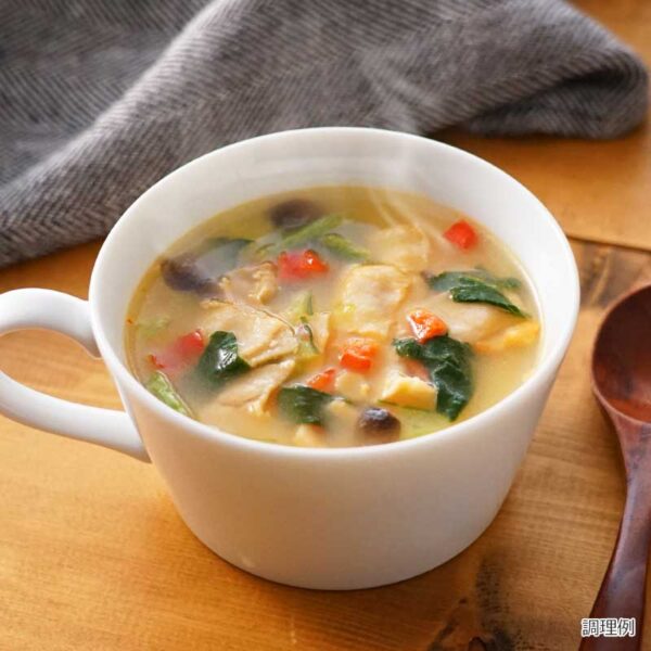 豆乳仕立ての豚バラピリ辛スープ 新発売